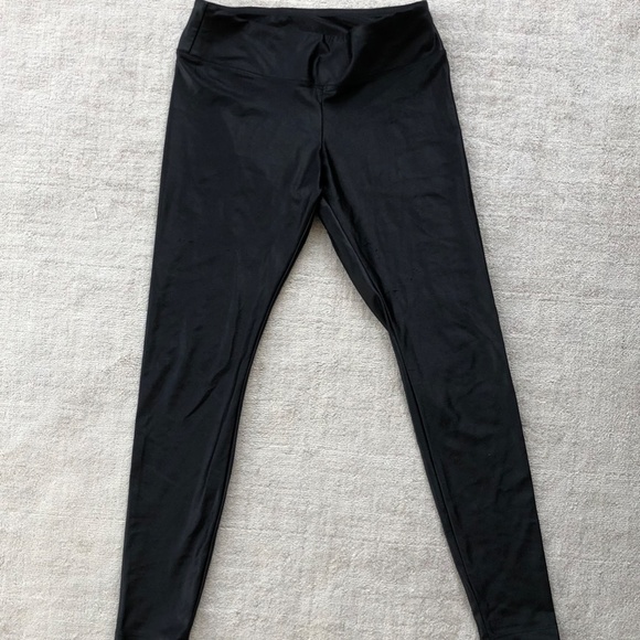 80's style shiny Koral leggings in good condition - Picture 4 of 4